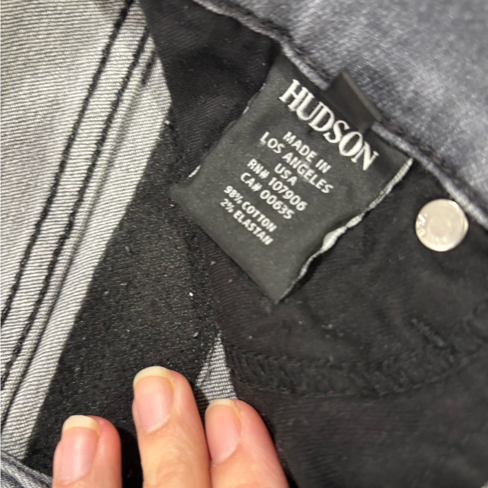 Hudson Stretch Skinny Jeans 27 Gray Mid Rise Made in USA - Picture 11 of 14